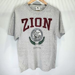 Zion Illinois Vintage USA Made Single Stitch 1992 Shirt Rare Retro‎ Size Large